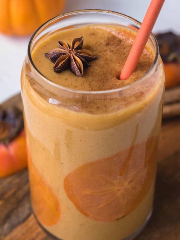 Healthy persimmon smoothie