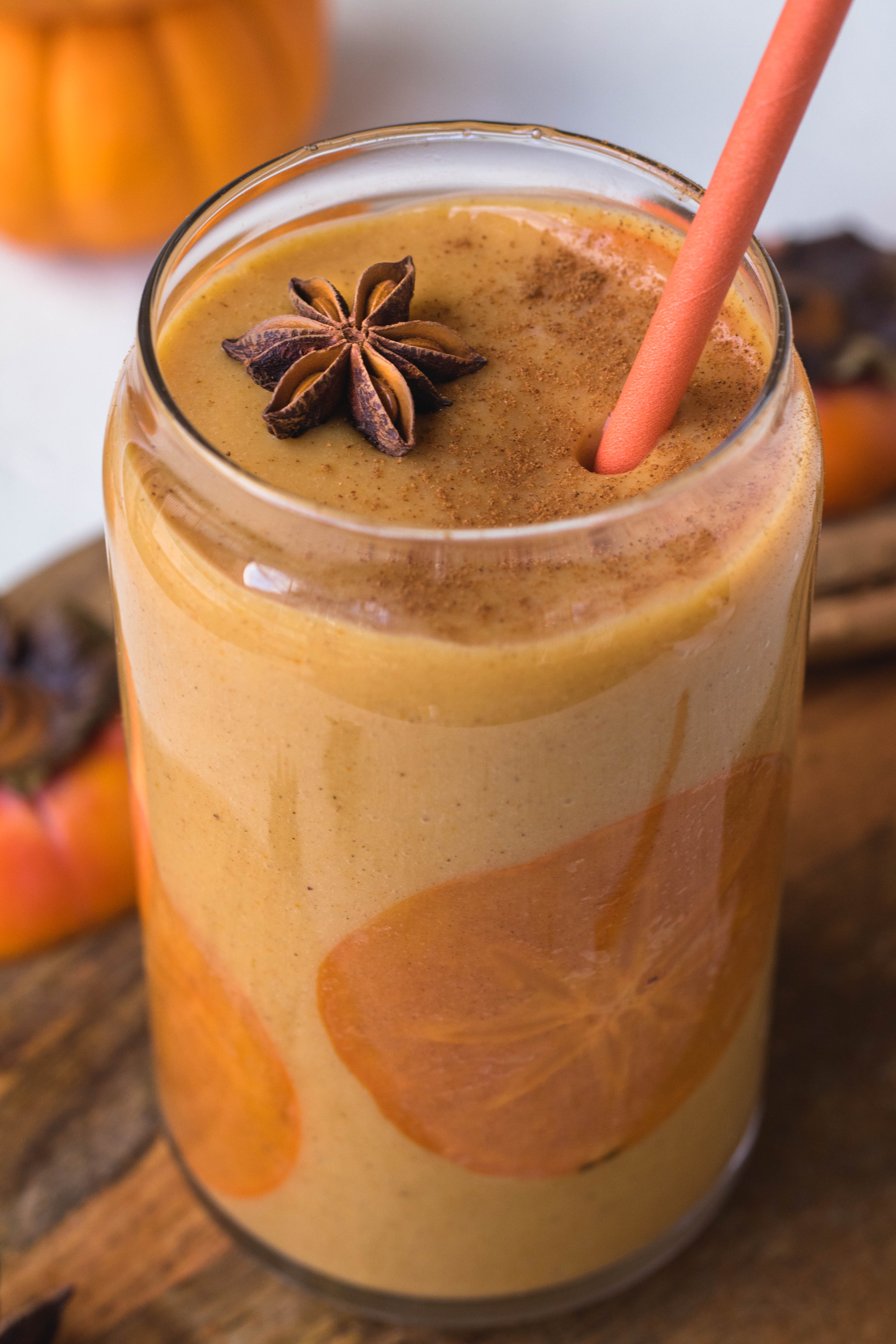 Healthy persimmon smoothie