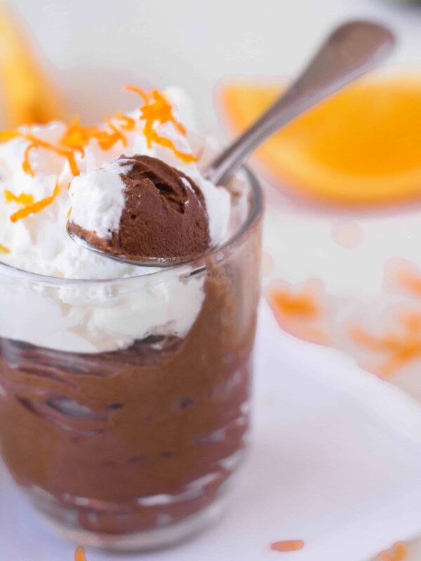 Orange avocado Mousse cup vegan