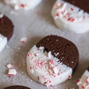 candy cane chocolate cookies