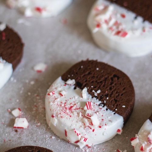 candy cane chocolate cookies