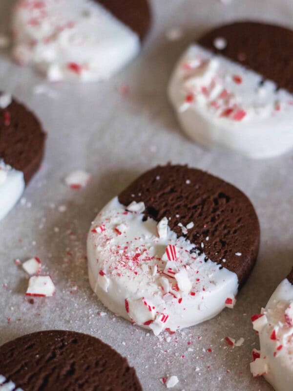 candy cane chocolate cookies