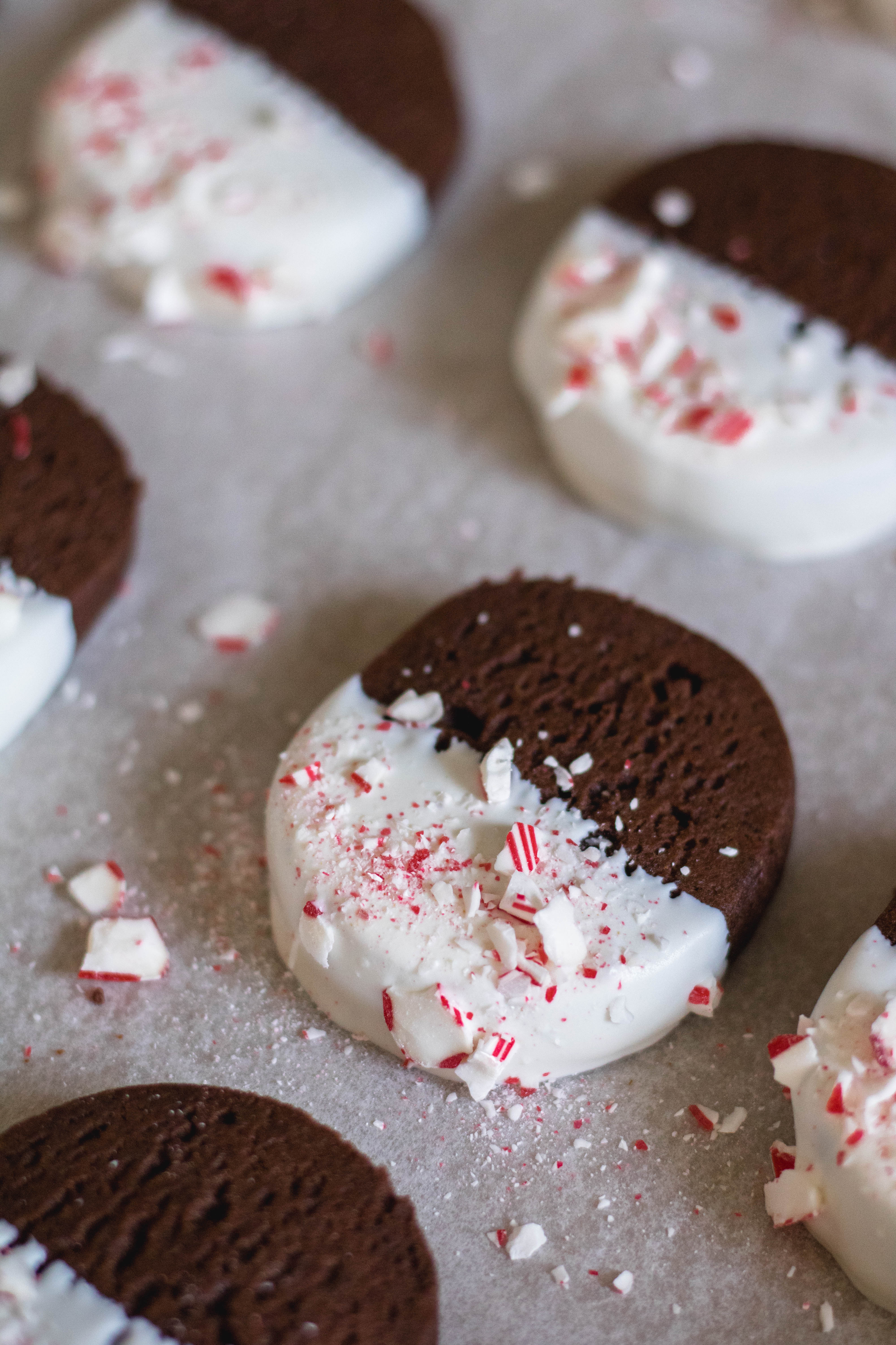 candy cane chocolate cookies