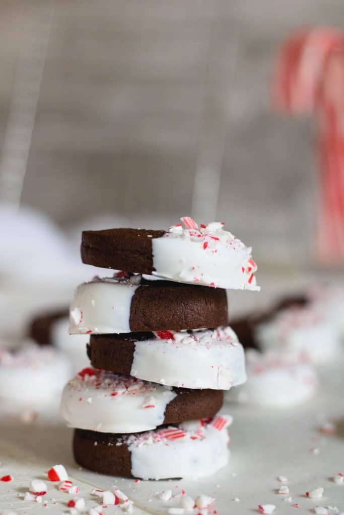 Cookies with candy canes pieces