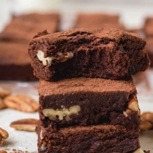 Brownies with cocoa powder super chewy