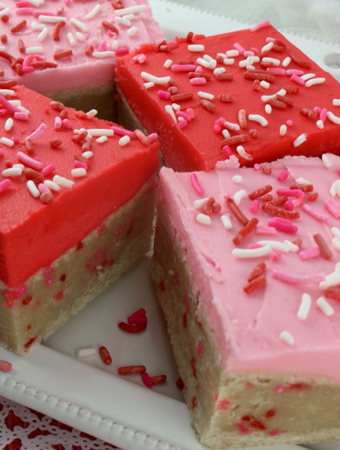 Sugar cookie bars for the valentine's day cookie ideas