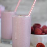Pink valentine's day smoothie for two!