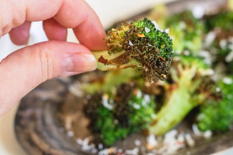 Air Fryer Broccoli Parmesan (low calorie, low carb, healthy snack