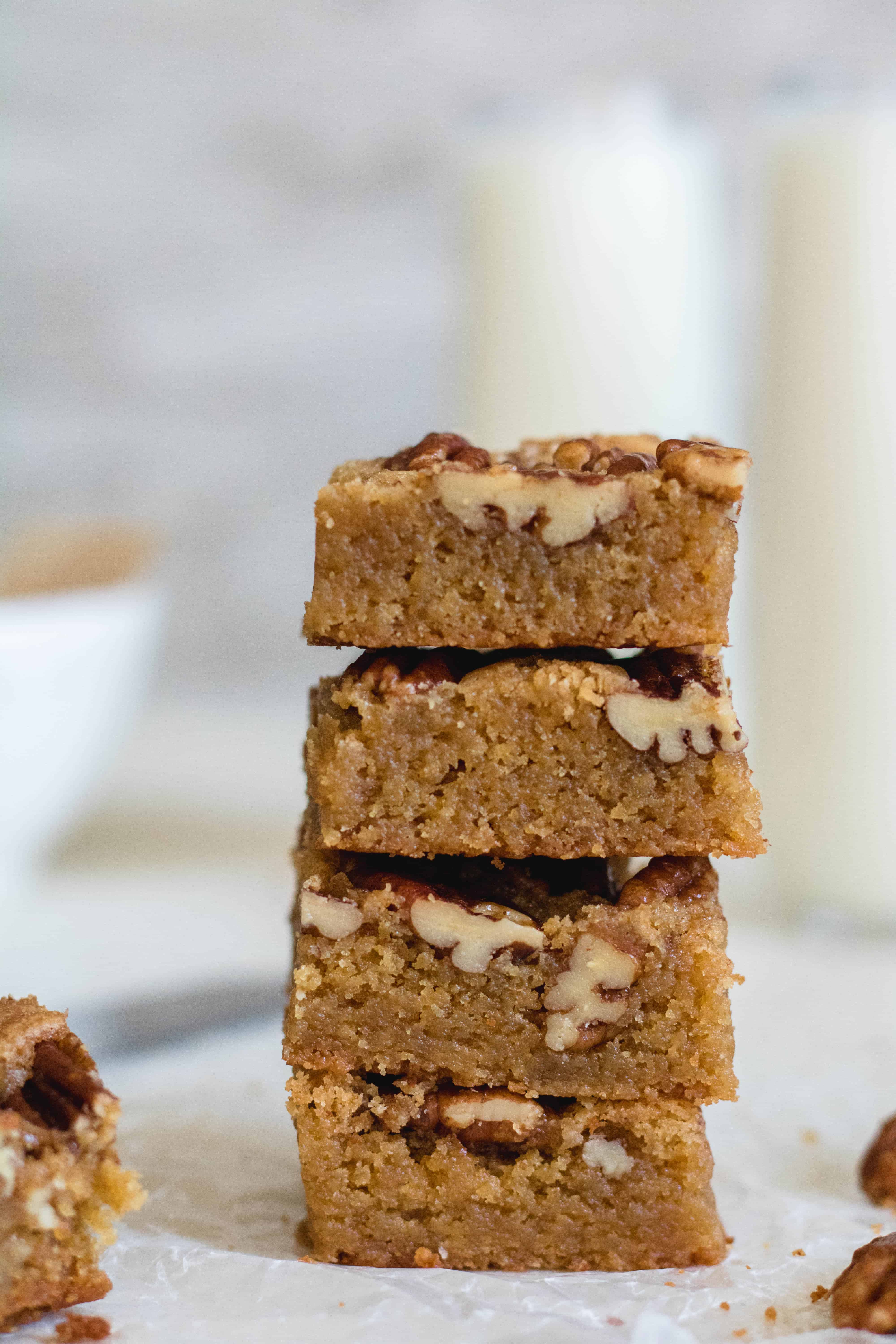 Delicious brown butter pecan blondies