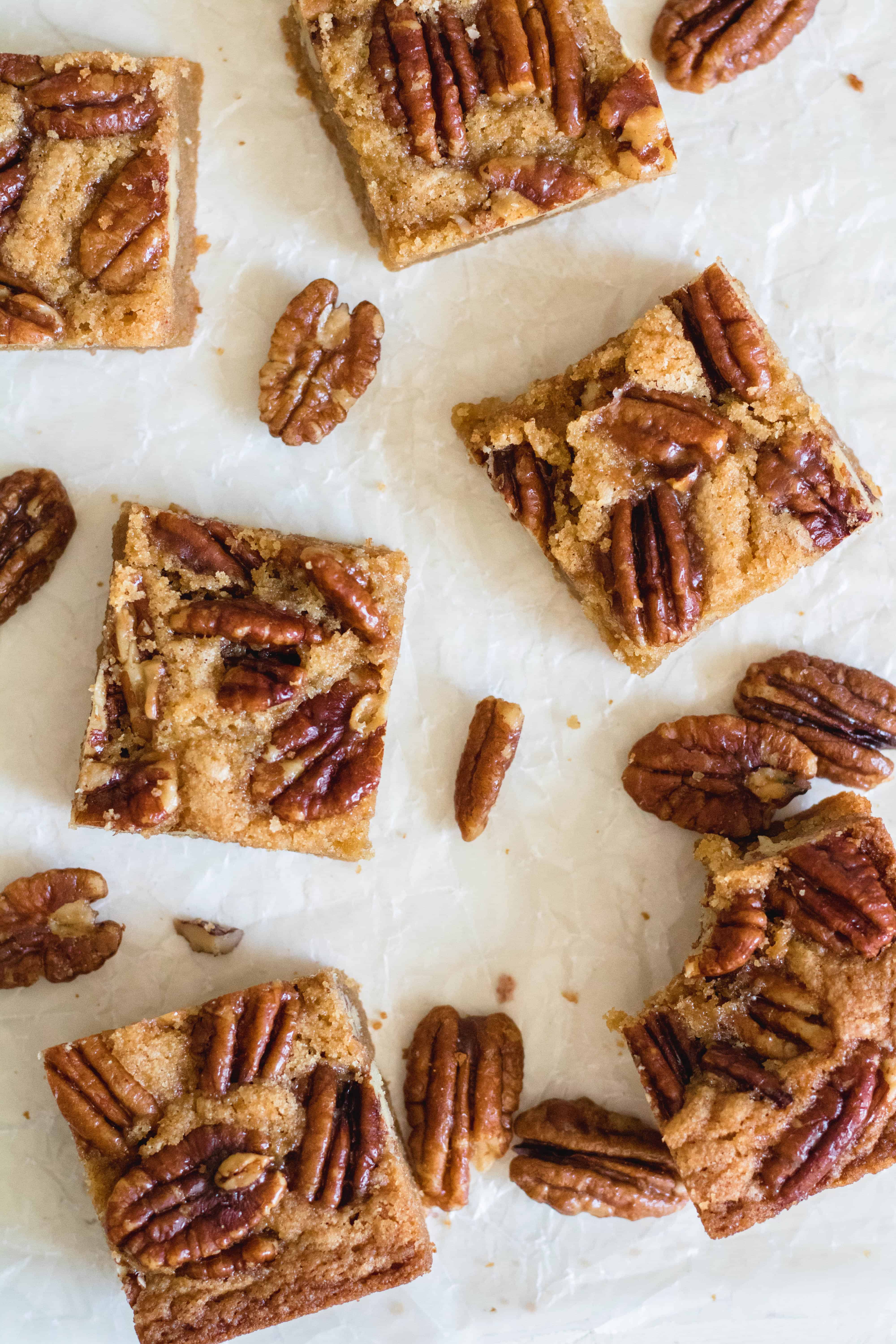 Brown butter pecan blondies recipe for stress baking