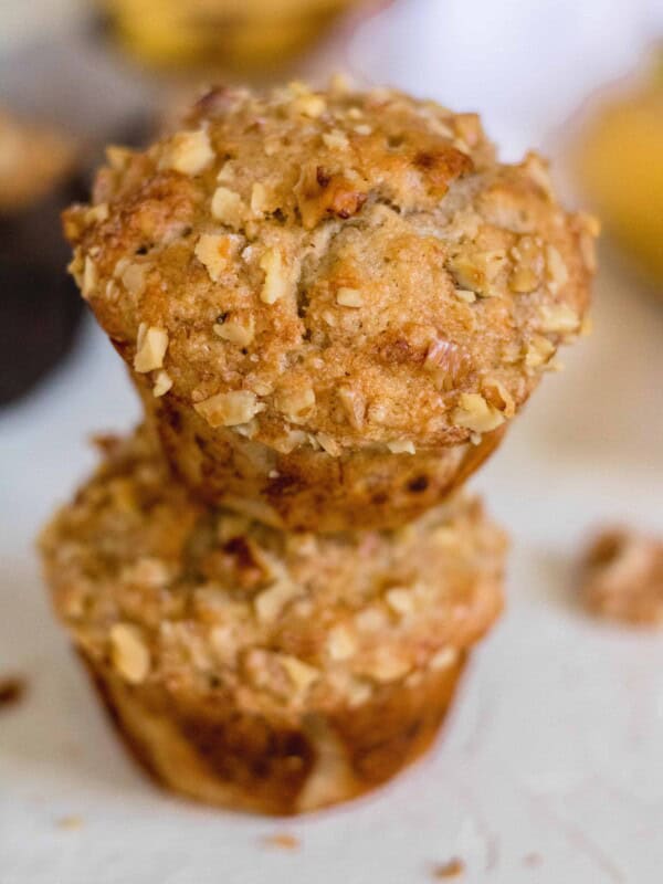 Sky high banana nut muffins recipe