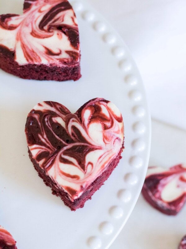 red velvet brownies with cheese cake swirls for stress baking
