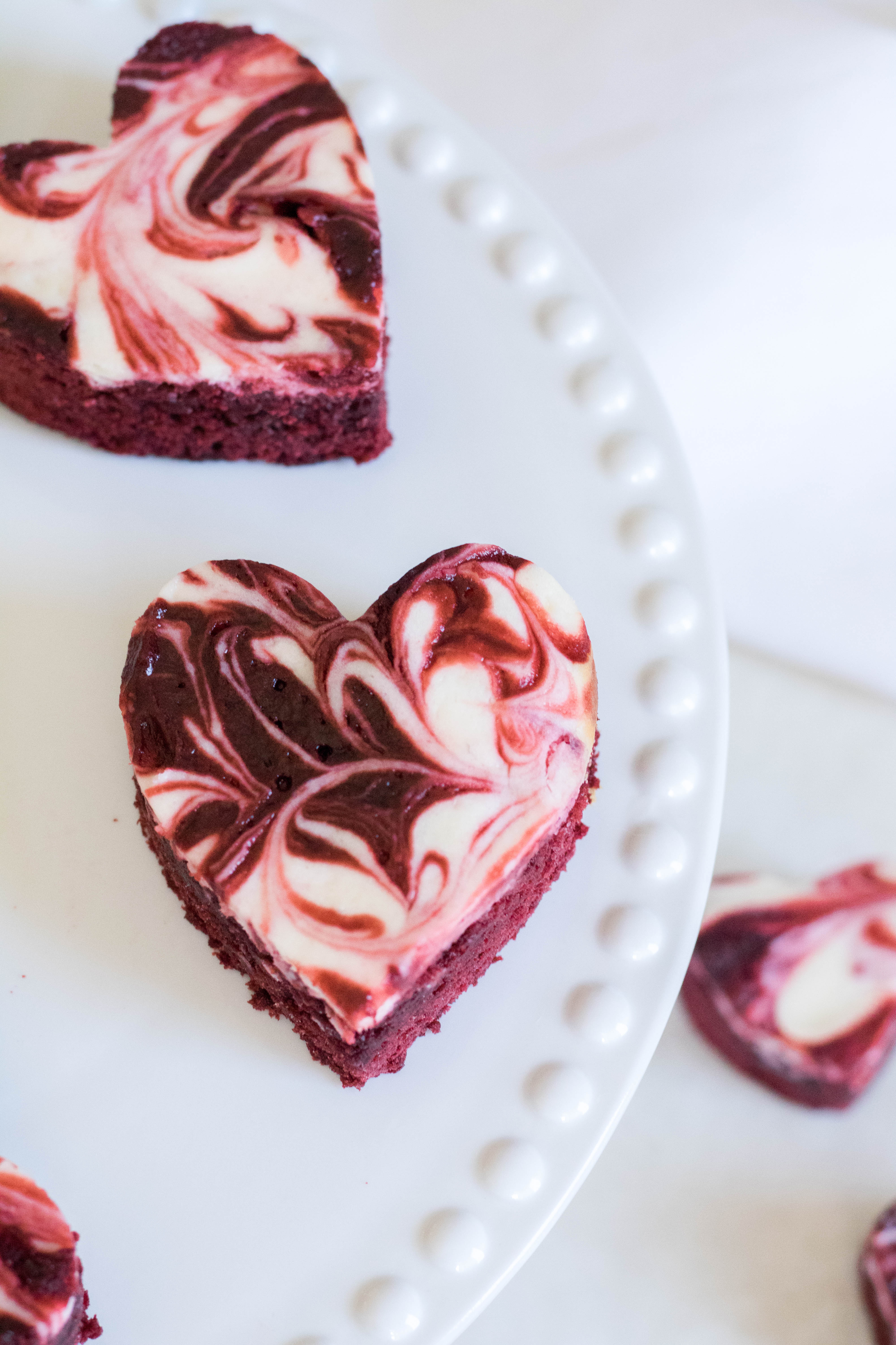red velvet brownies with cheese cake swirls for stress baking