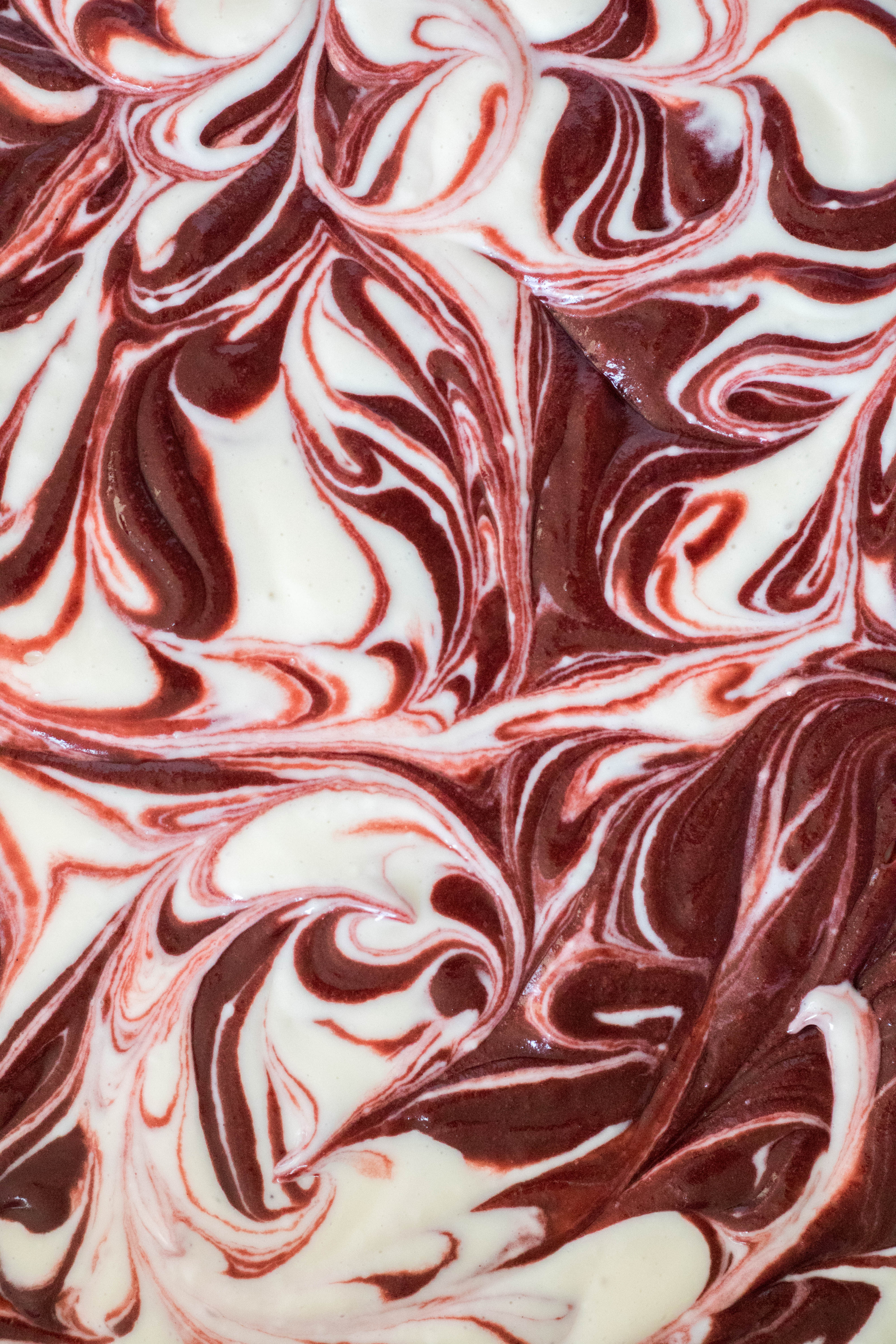 red velvet brownie with cheese cake swirl