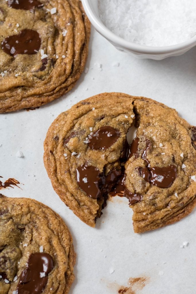 Chewy espresso chocolate chip cookies