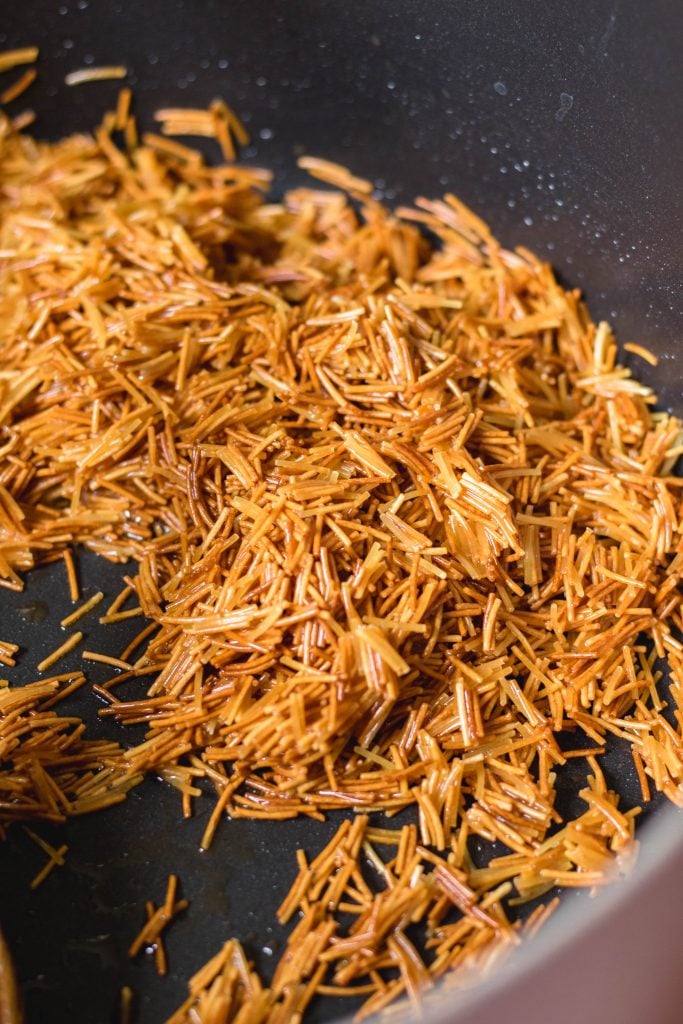 Toasted vermicelli for Lebanese rice