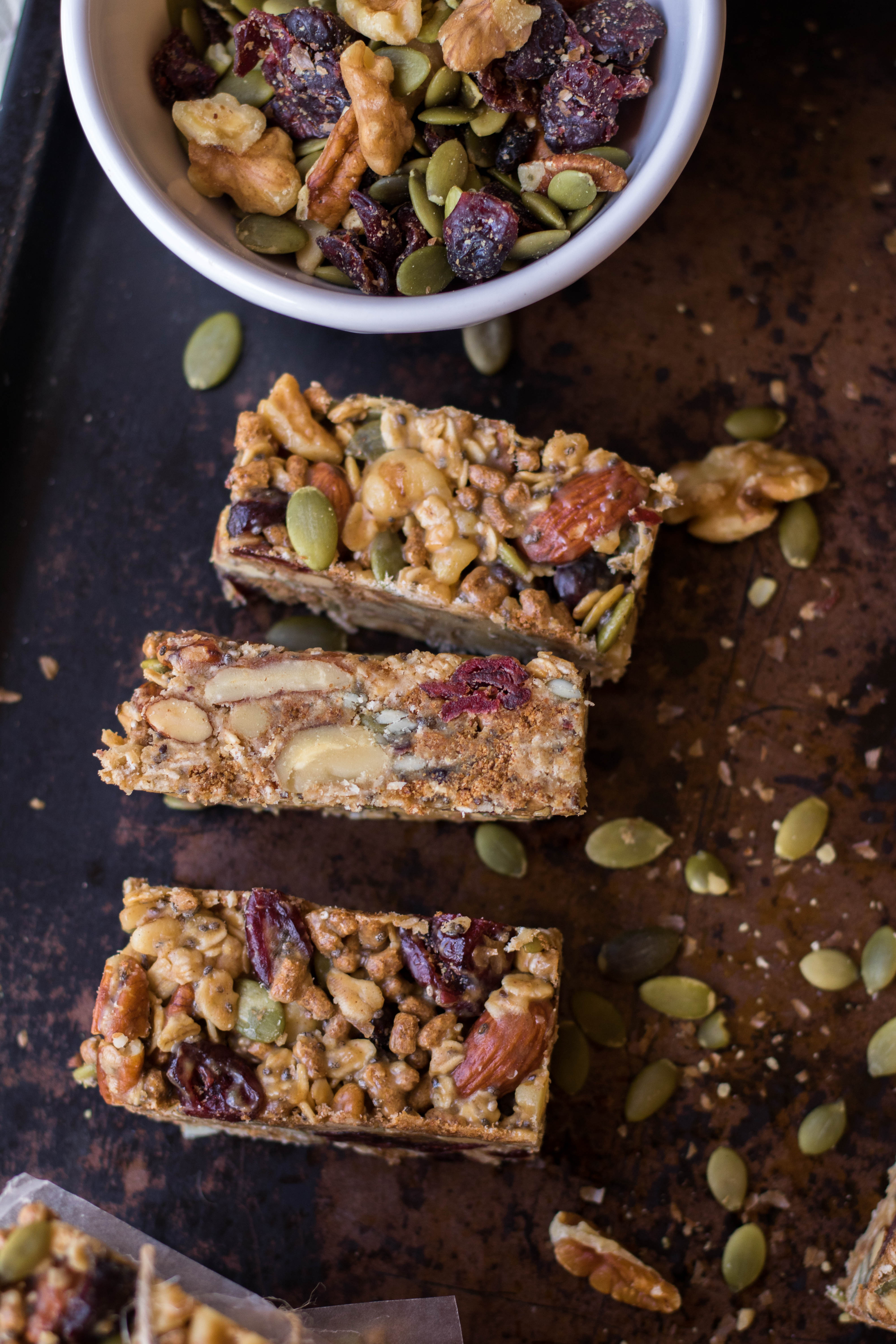 The easiest trail mix granola energy bars