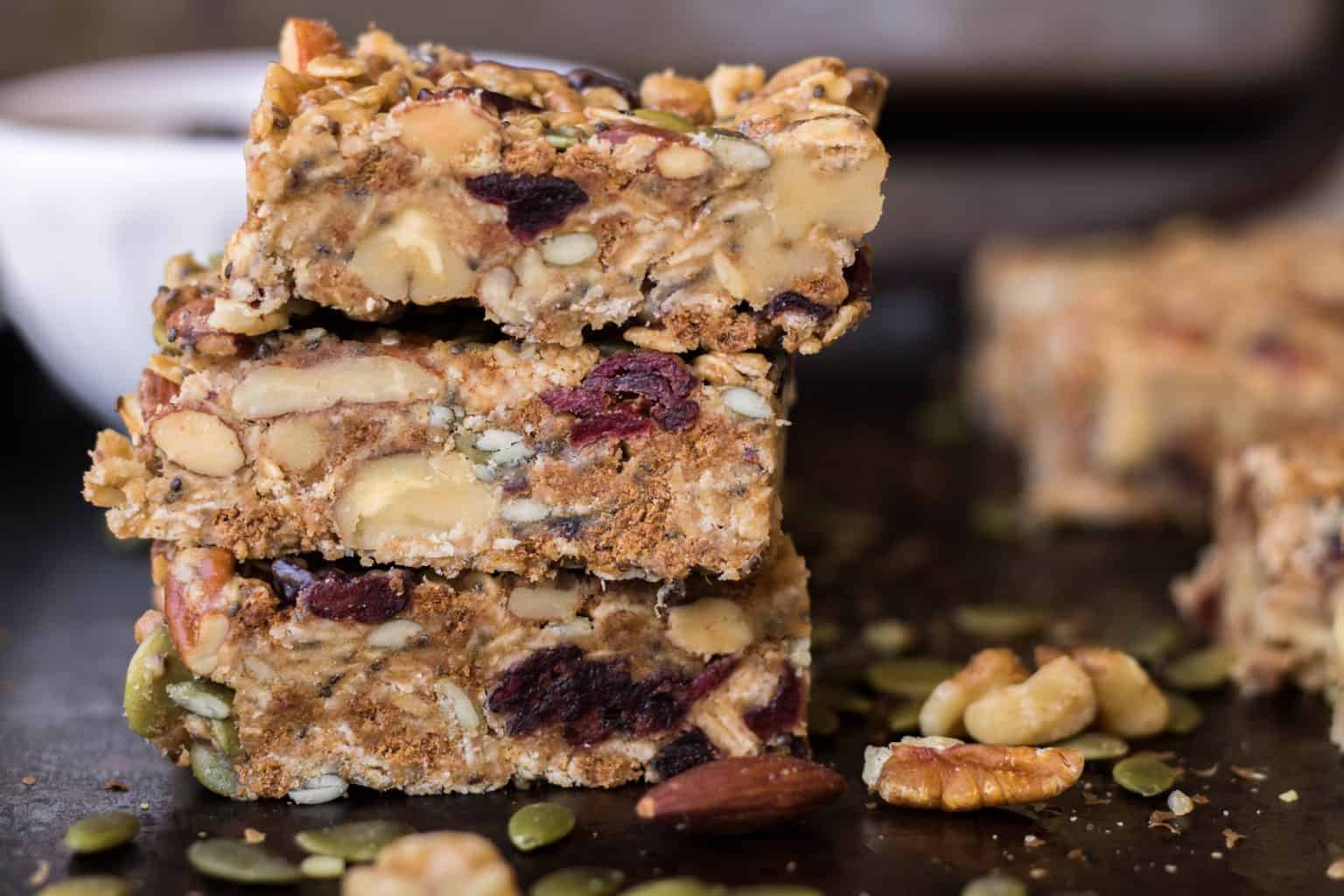 The easiest Trail Mix Energy Bars Recipe Lifestyle of a Foodie