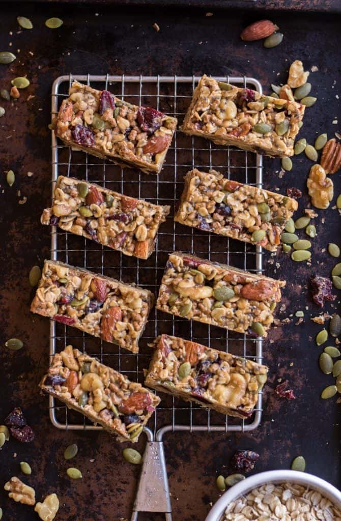 The easiest trail mix granola energy bars