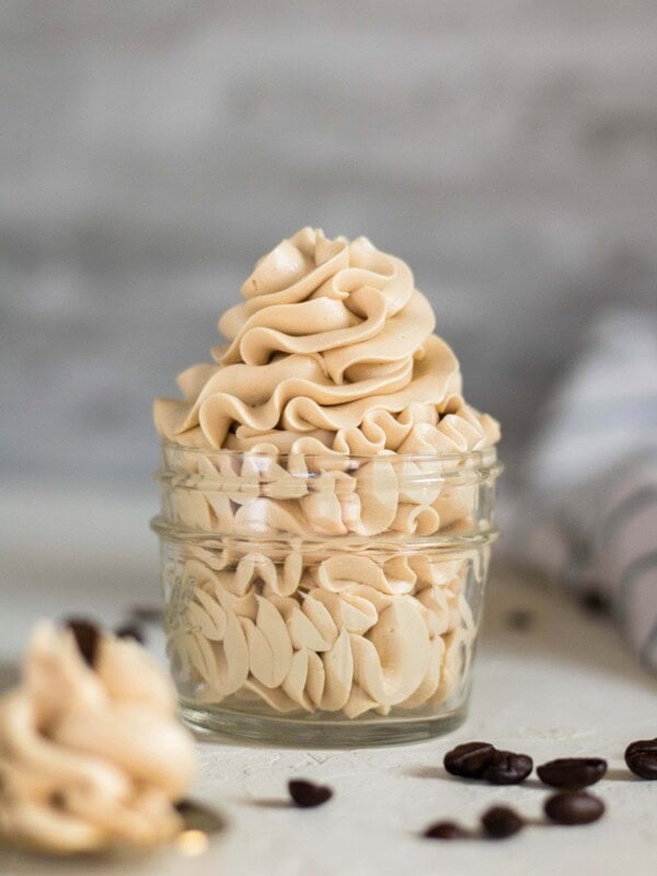 The best coffee frosting ever with homemade brownies