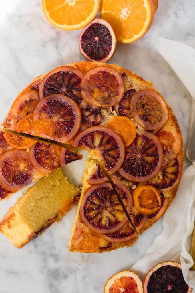 Blood orange upside down cake