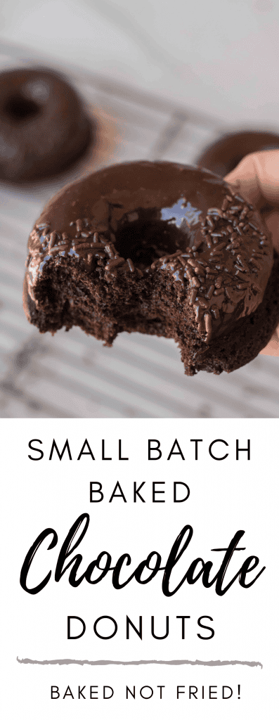 Small batch baked chocolate donuts for pinterest