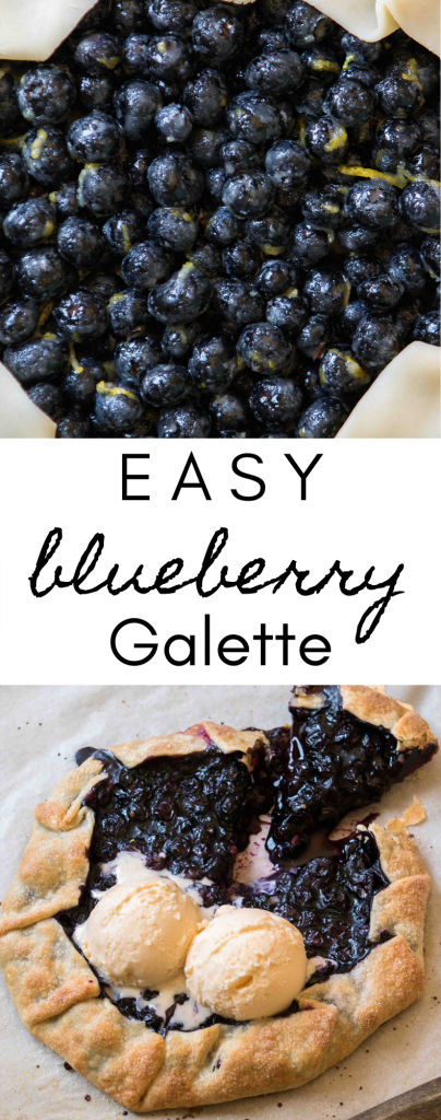 Easy blueberry galette