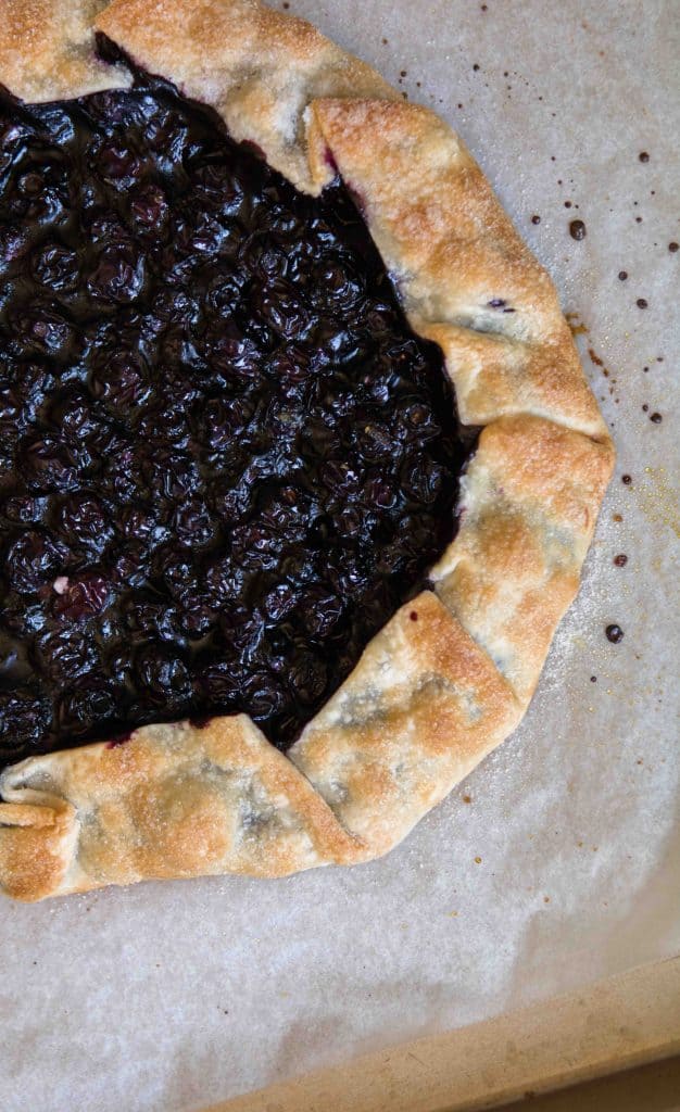 Easy blueberry galette