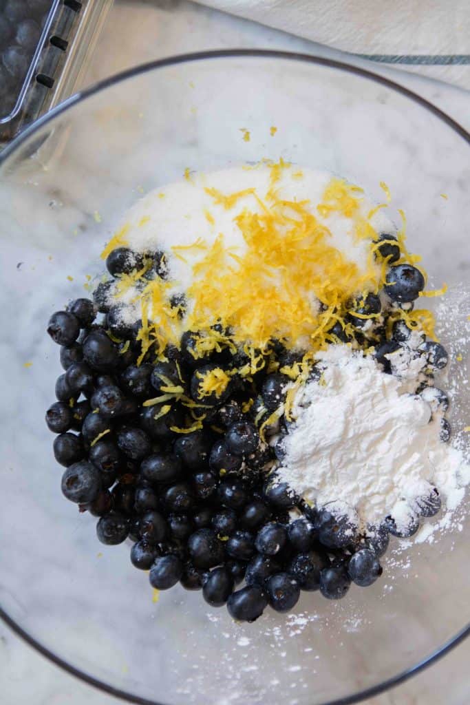 Ingredients for blueberry galette