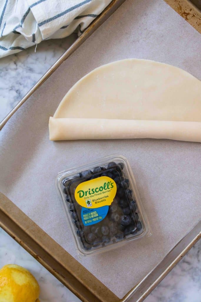 Ingredients for blueberry galette