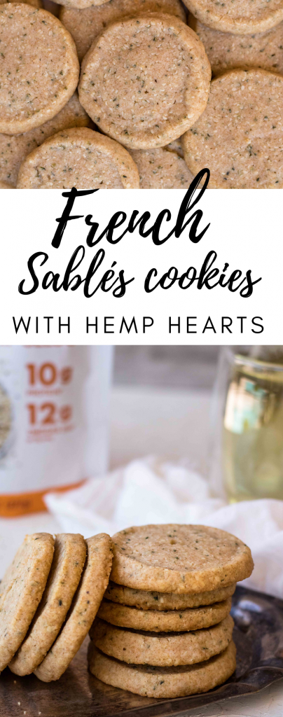 Whole Wheat Sablés Cookies with hemp hearts