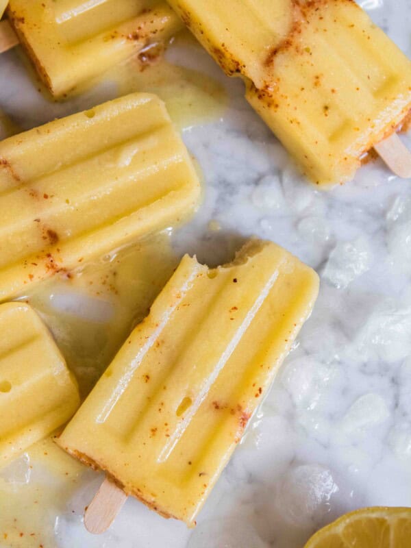 Healthy tajin pineapple popsicles