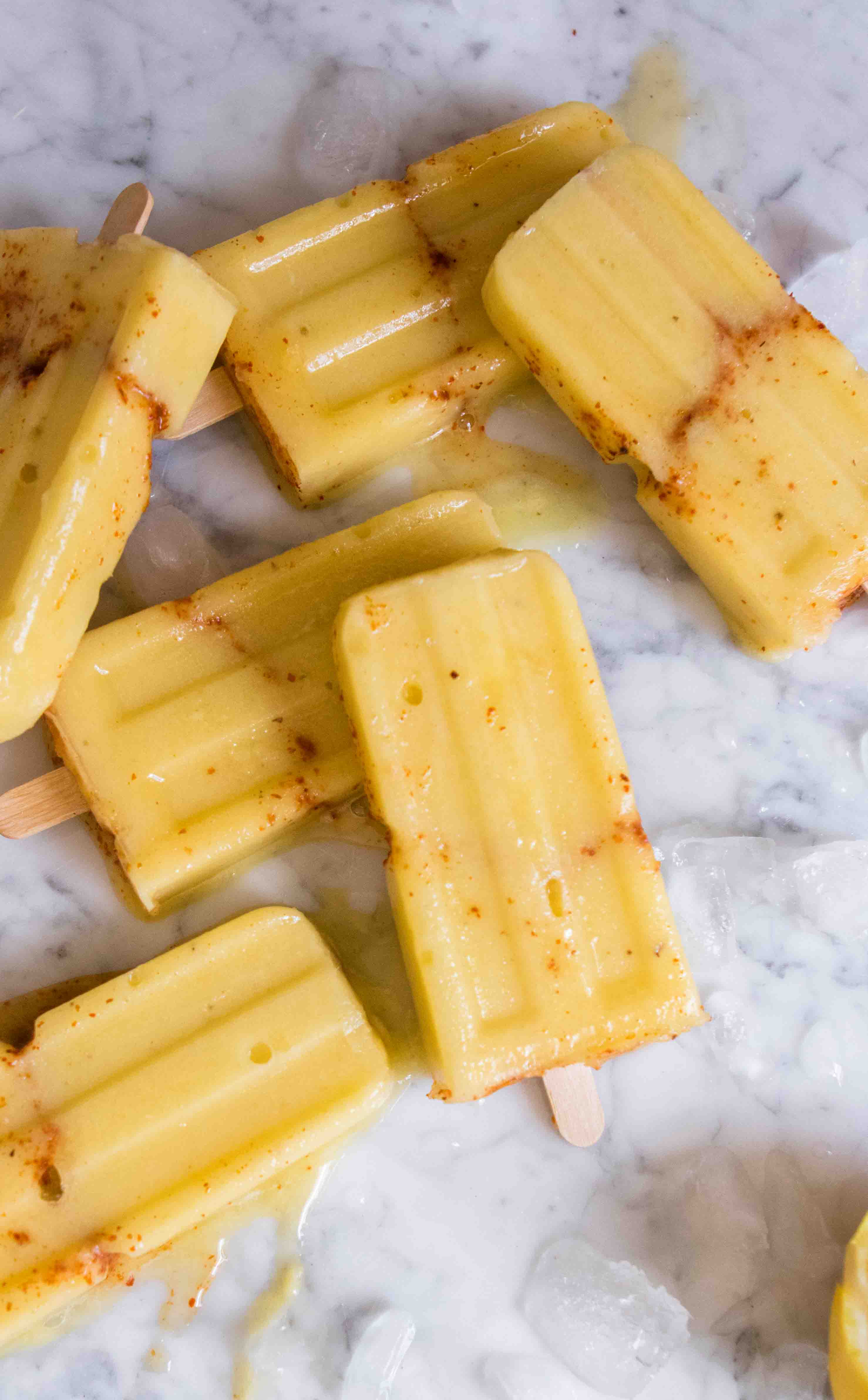 Healthy Tajin Pineapple popsicles 