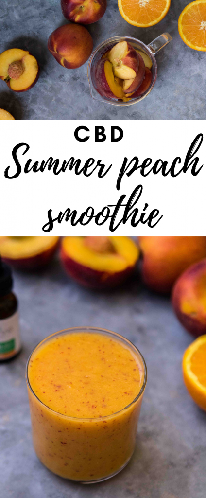 Healthy peach orange smoothie for summer