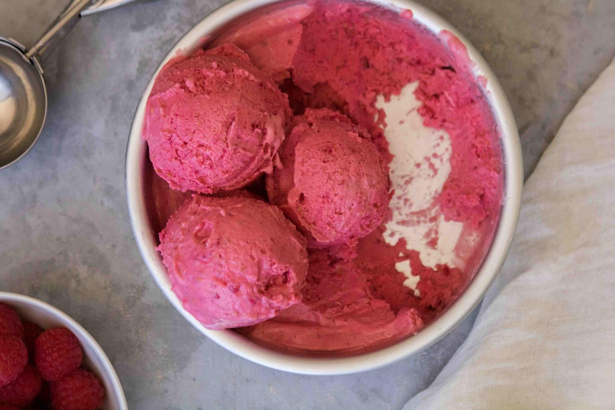 The Easiest 2-ingredient Raspberry Sorbet - Lifestyle of a Foodie