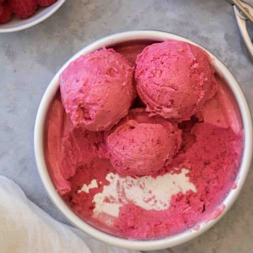 Raspberry Sorbet • Food Folks and Fun