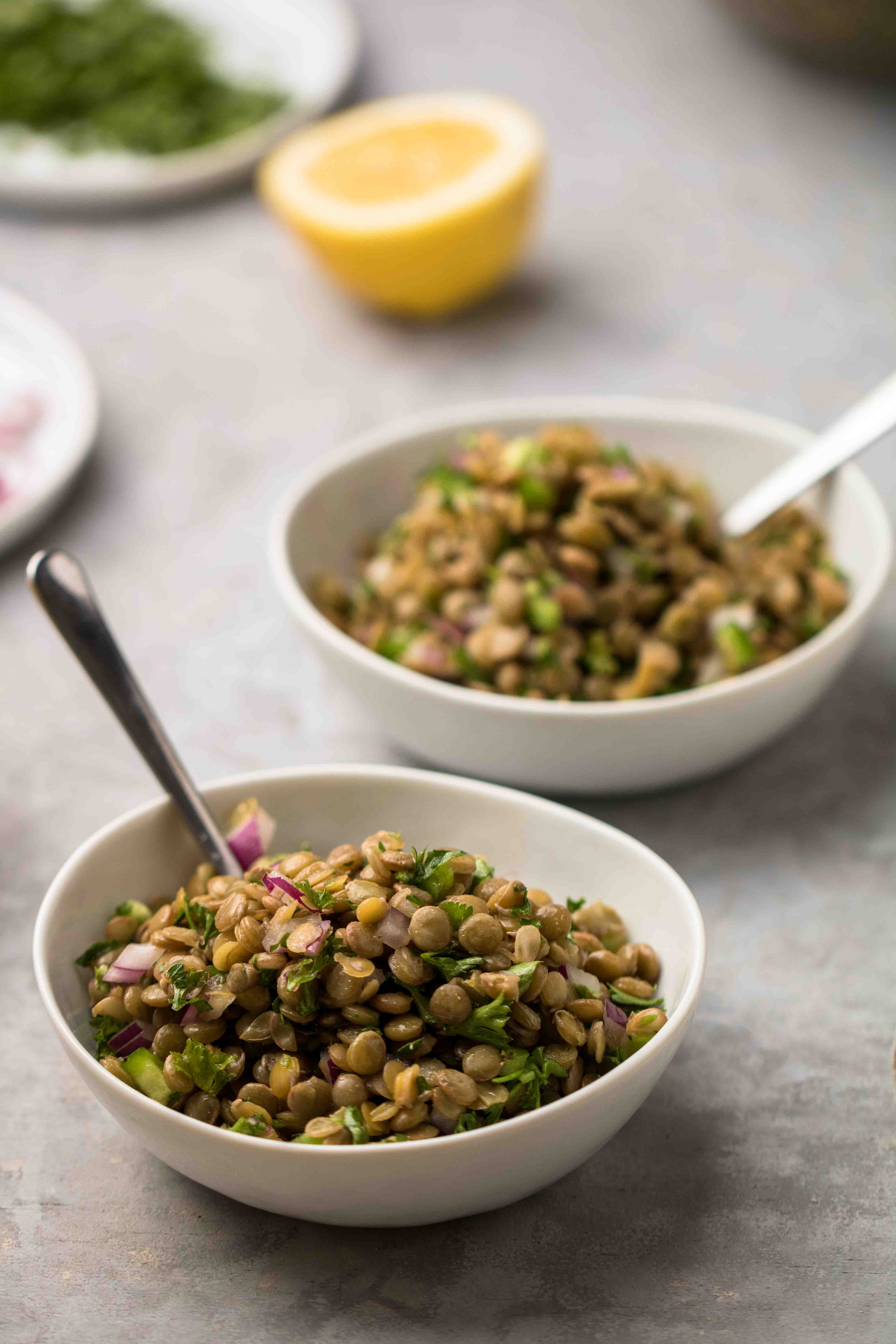 A Quick and Healthy Mediterranean Lentil Salad | Lifestyle of a Foodie