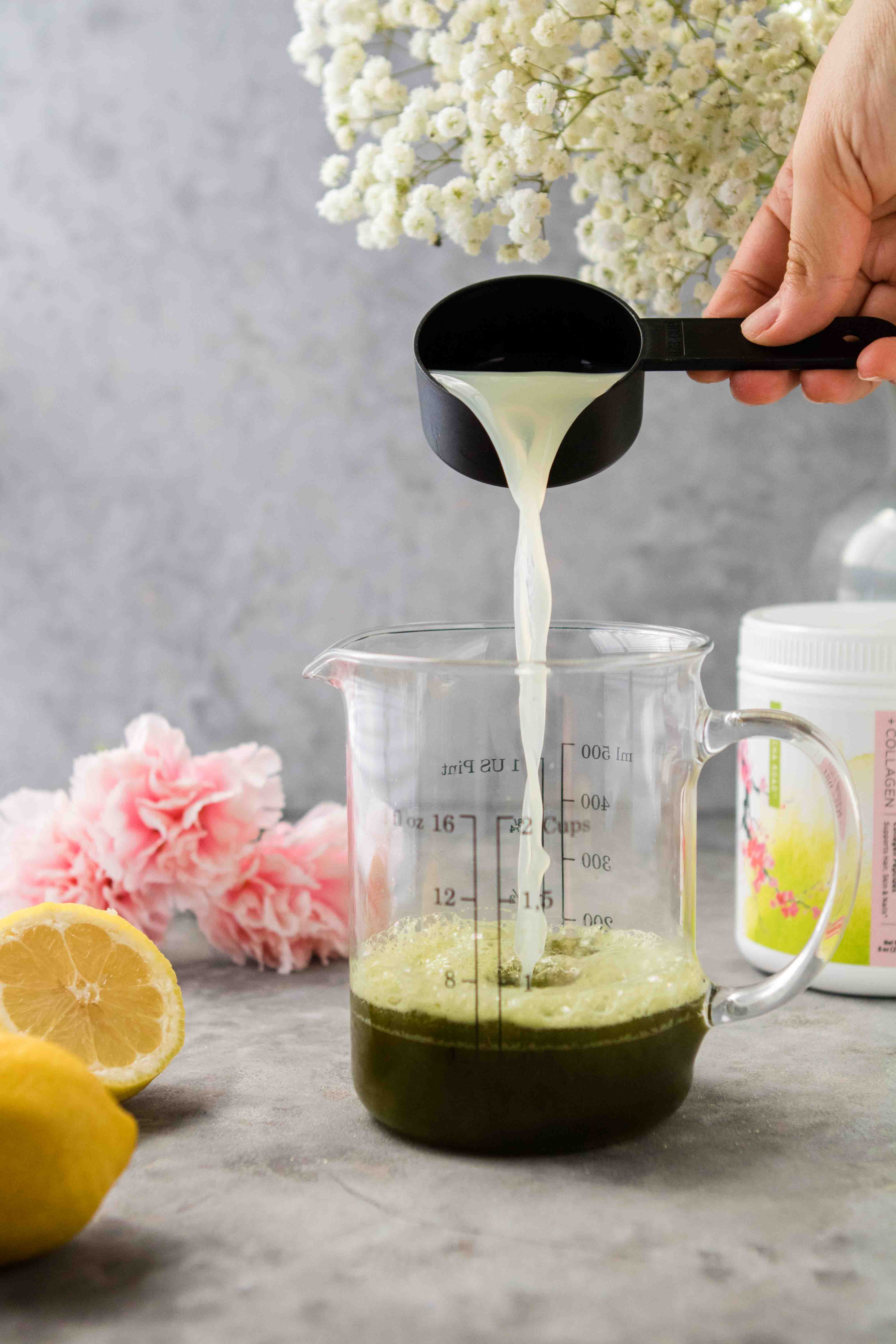 Easy Keto Summer Matcha Lemonade with Chia Seeds Lifestyle of a Foodie