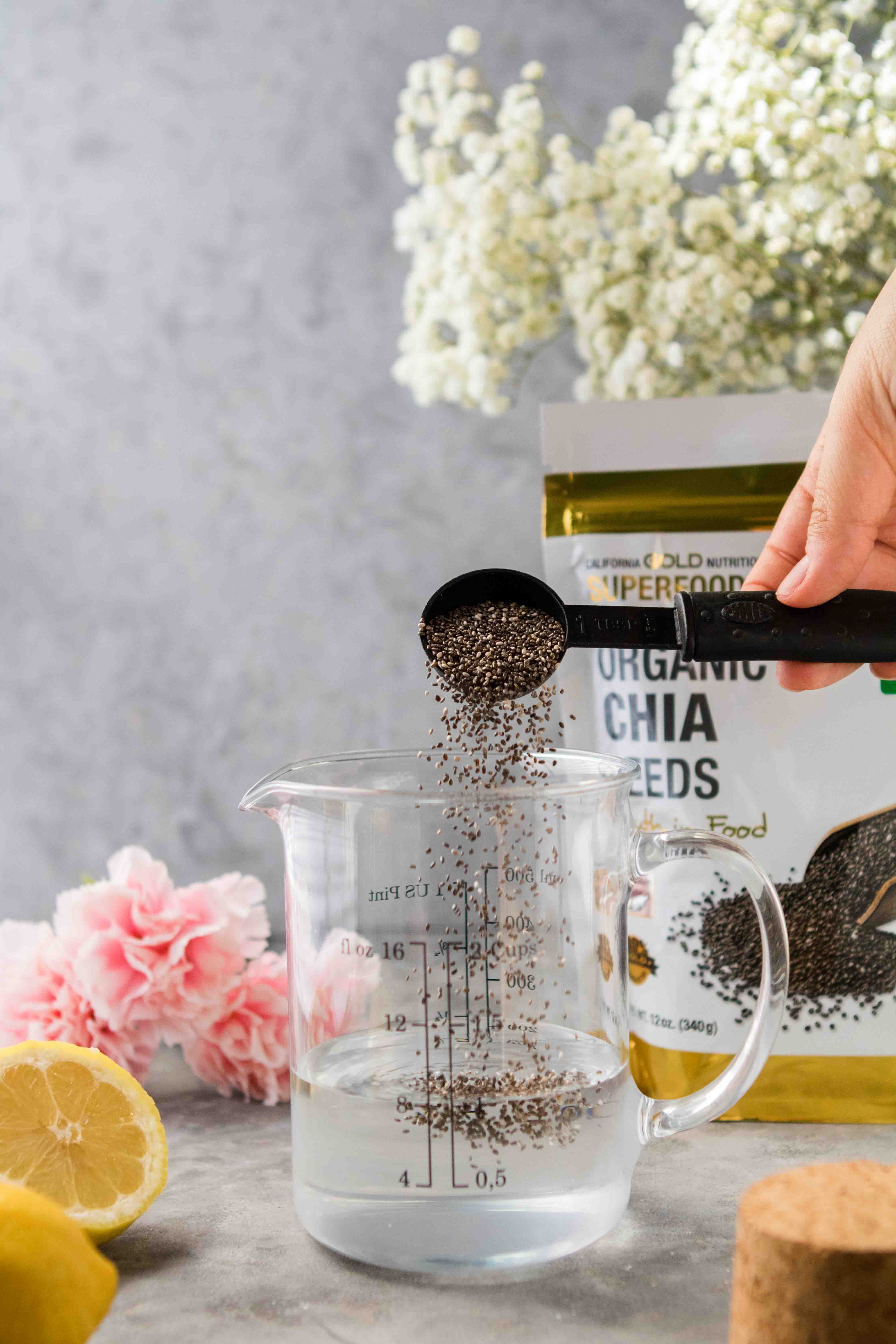 Easy Keto Summer Matcha Lemonade with Chia Seeds Lifestyle of a Foodie