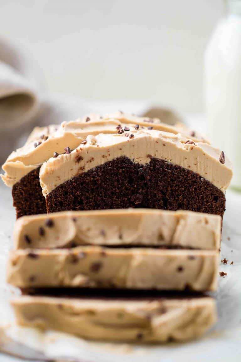 Tea Time Chocolate Loaf Cake With A Coffee Frosting Lifestyle of a Foodie