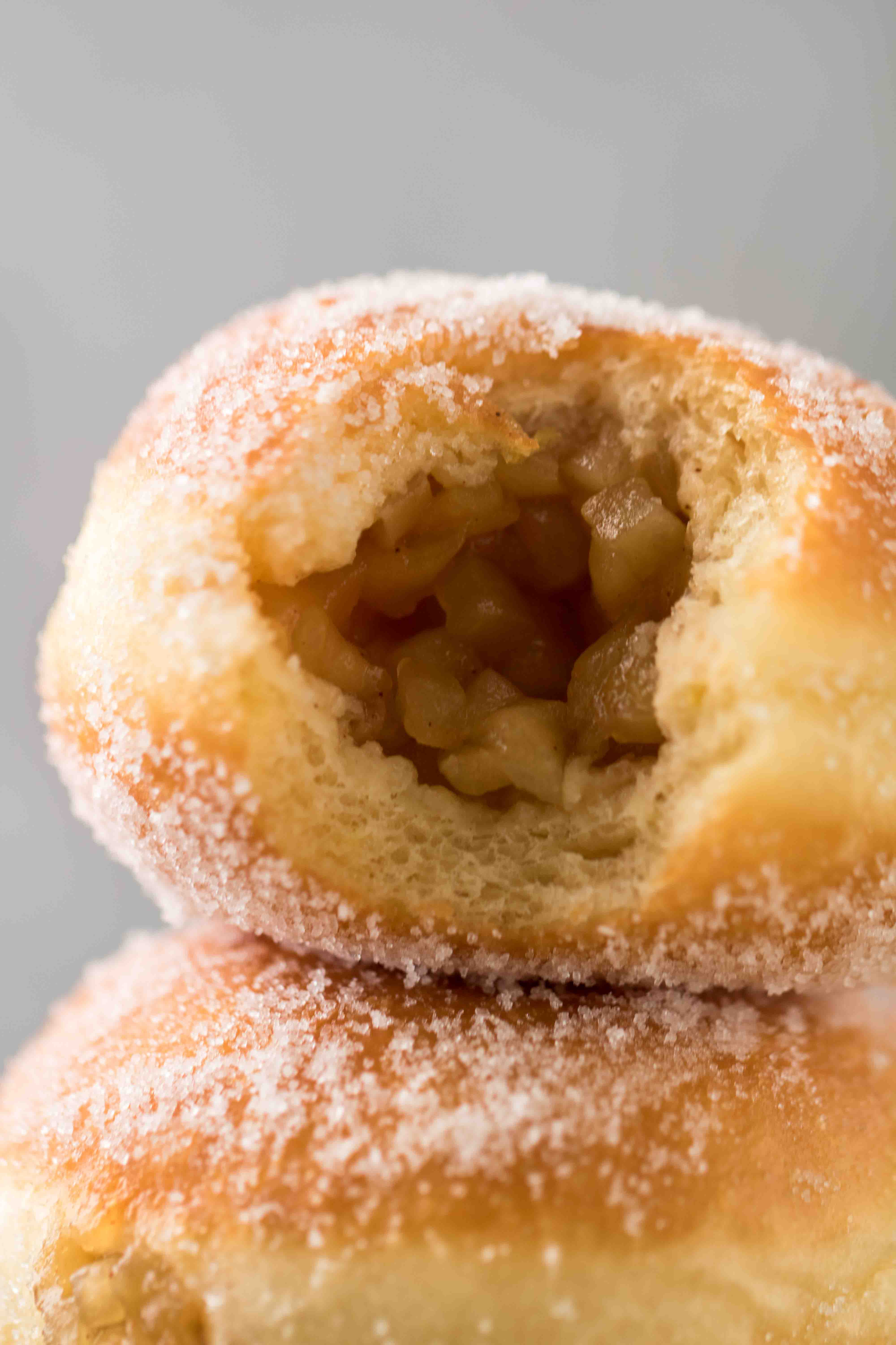 Apple stuffed donuts