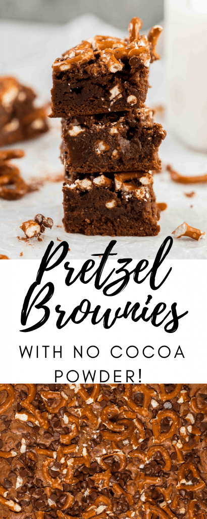 no cocoa powder pretzel brownies