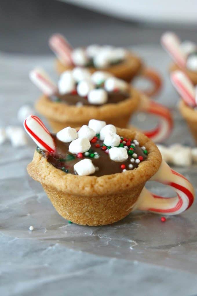 Hot chocolate cookie cup for christmas