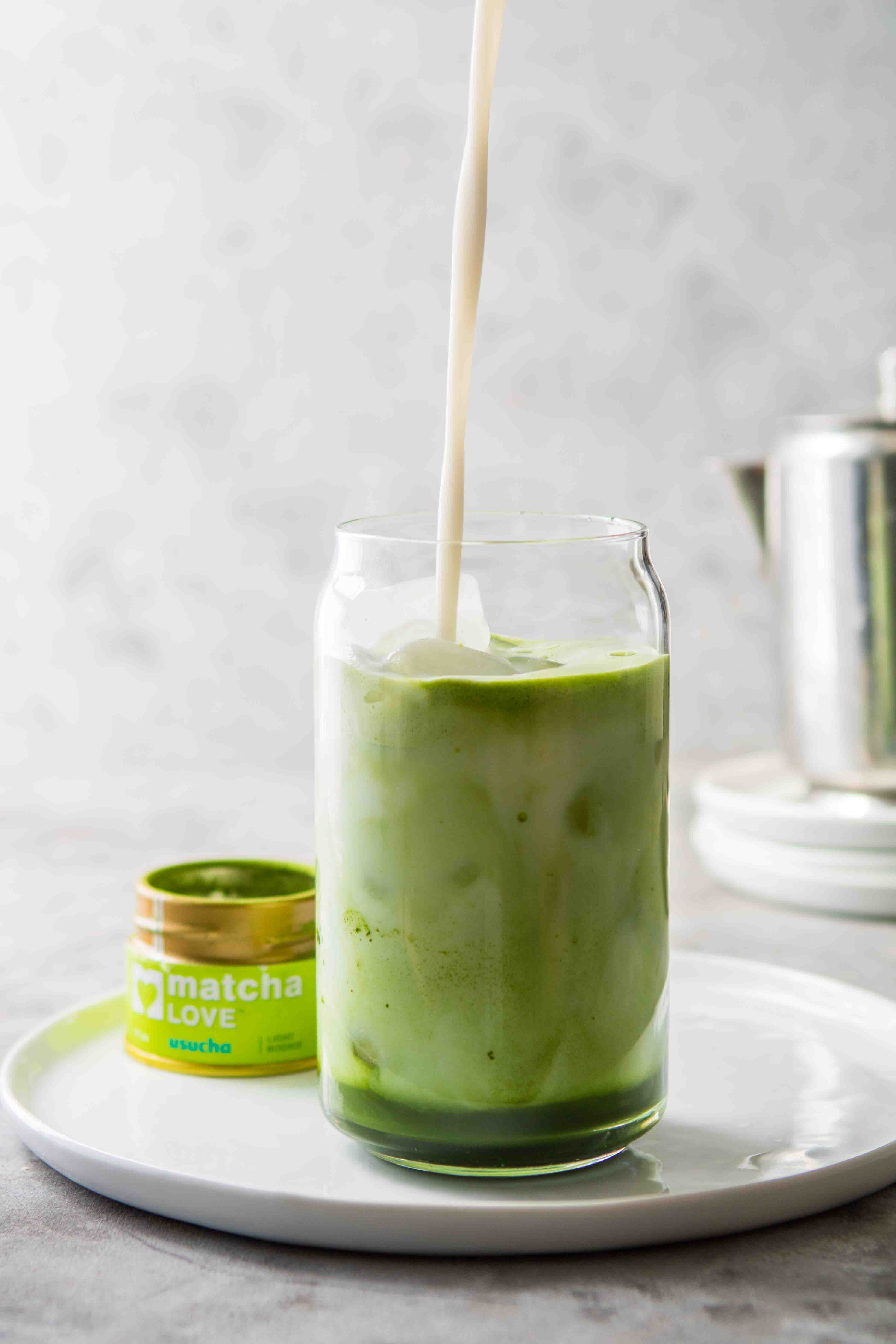 Copycat Starbucks Dairy-Free Iced Matcha Latte - Healthy Little