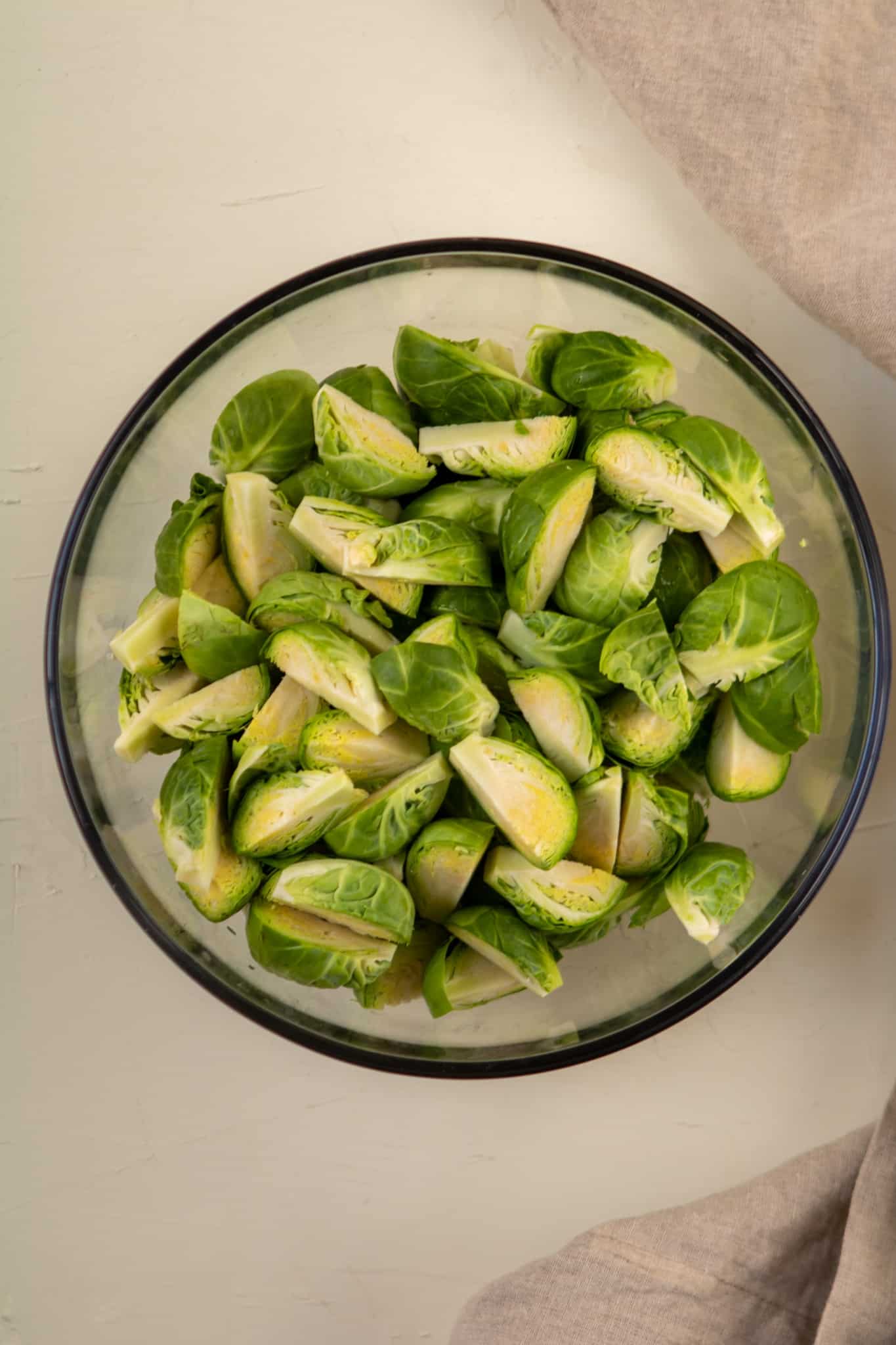 Restaurant style Air Fried Brussel Sprouts with Balsamic Glaze