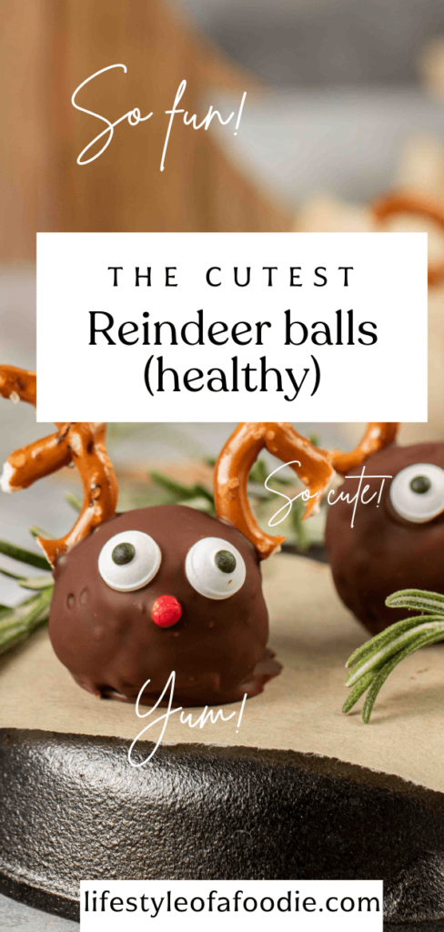 Healthy Reindeer peanut butter balls