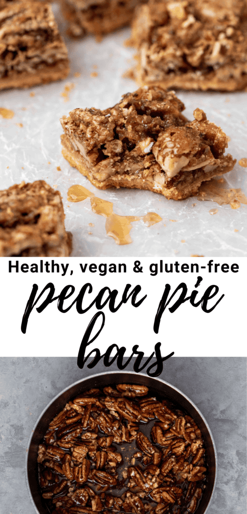 Healthy pecan pie bars