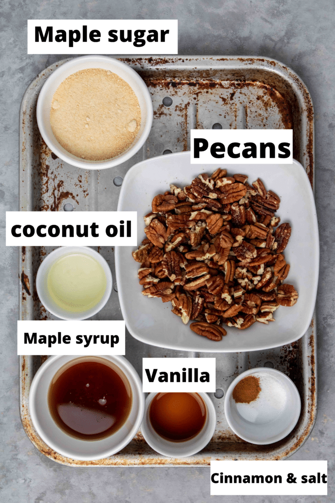 Ingredients for Healthy pecan pie bars