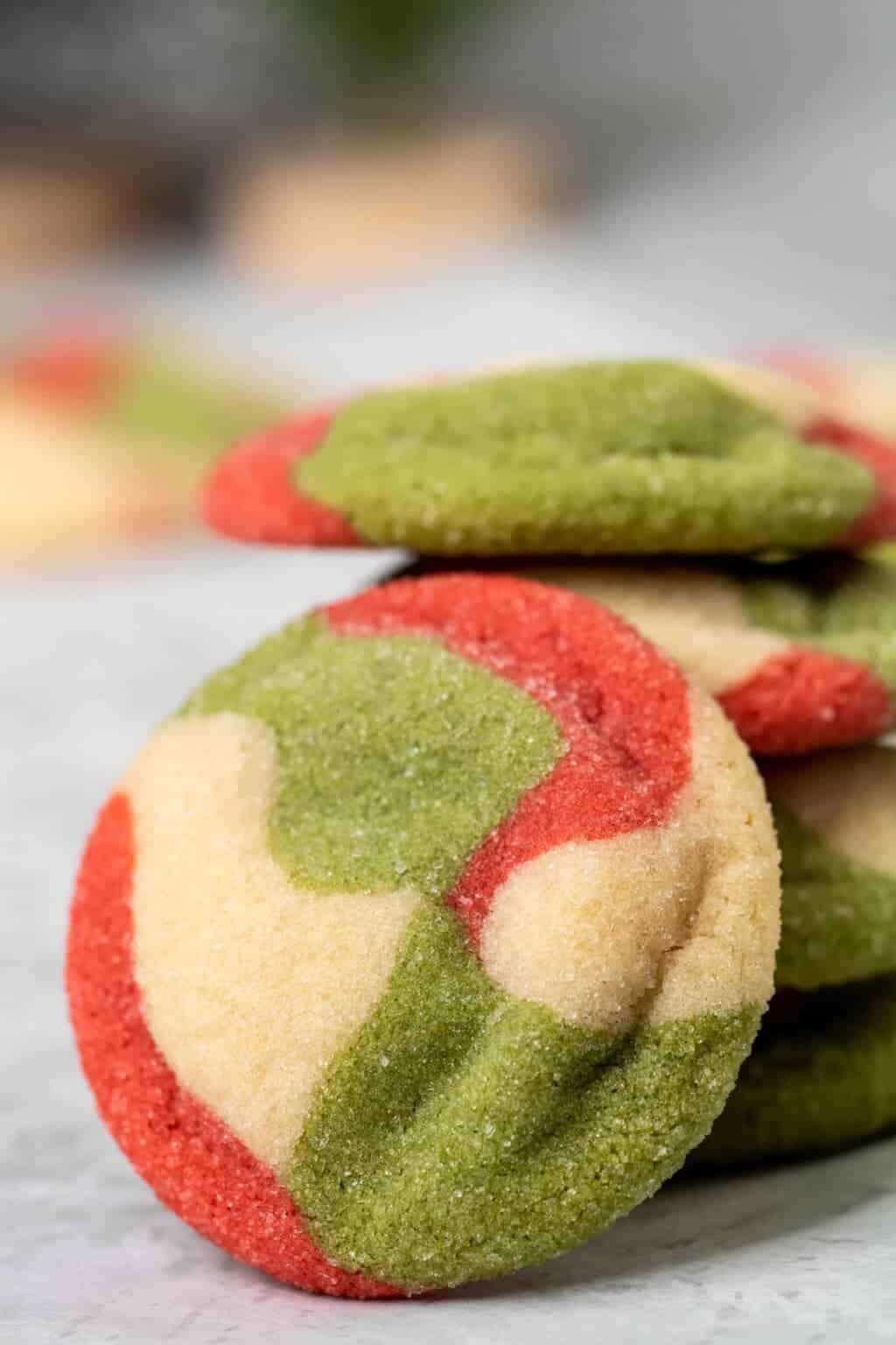 Festive Marbled Christmas Sugar cookie recipe Lifestyle of a Foodie