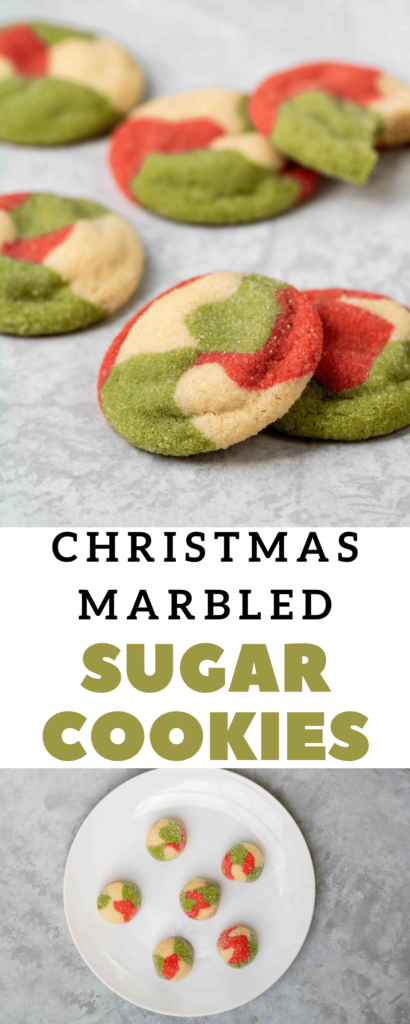 Marbled Christmas sugar cookies
